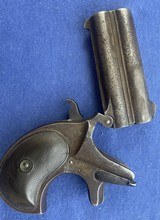 Antique REMINGTON O/U DERRINGER & 2 ROUNDS OF ORIGINAL .41 RF AMMO - 5 of 10