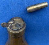 Antique CIVIL WAR ERA SINGLE SHELL POCKET CASED PISTOL POWDER FLASK - 5 of 7
