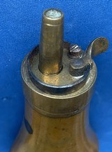 Antique CIVIL WAR ERA SINGLE SHELL POCKET CASED PISTOL POWDER FLASK - 4 of 7