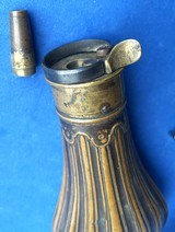 Antique CIVIL WAR ERA FLUTED POCKET or CASED PISTOL FLASK - 3 of 6