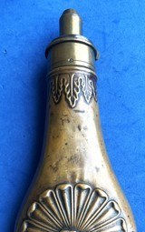 Antique CIVIL WAR ERA HOUND HEAD SNIDER SHOTGUN MUSKET POWDER FLASK - 3 of 9