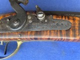 Antique J. MAGILL PERCUSSION FLINTLOCK KENTUCKY RIFLE FULL TIGER STRIPE STOCK - 6 of 20