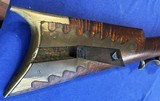 Antique J. MAGILL PERCUSSION FLINTLOCK KENTUCKY RIFLE FULL TIGER STRIPE STOCK - 9 of 20
