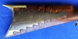 Antique J. MAGILL PERCUSSION FLINTLOCK KENTUCKY RIFLE FULL TIGER STRIPE STOCK - 10 of 20
