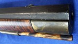 Antique J. MAGILL PERCUSSION FLINTLOCK KENTUCKY RIFLE FULL TIGER STRIPE STOCK - 8 of 20