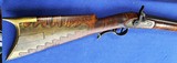 Antique J. MAGILL PERCUSSION FLINTLOCK KENTUCKY RIFLE FULL TIGER STRIPE STOCK - 2 of 20