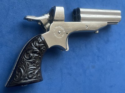 Antique 1870sSHARPS 1A .22 PEPPERBOX DERRINGER FULL NICKLE EXC. - Image 5 of 17