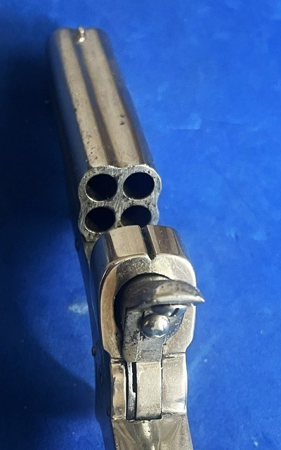 Antique 1870sSHARPS 1A .22 PEPPERBOX DERRINGER FULL NICKLE EXC. - Image 13 of 17
