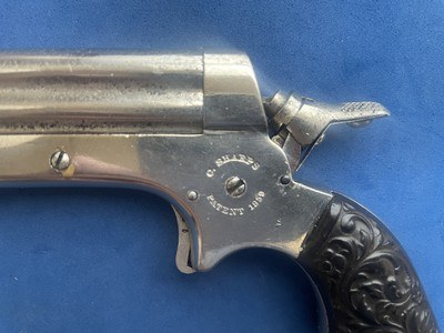 Antique 1870sSHARPS 1A .22 PEPPERBOX DERRINGER FULL NICKLE EXC. - Image 9 of 17