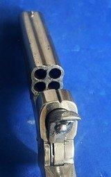 Antique 1870sSHARPS 1A .22 PEPPERBOX DERRINGER FULL NICKLE EXC. - 13 of 17