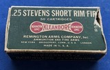 Vintage REMINGTON .25 STEVENS RF AMMO DOG BONE PARTIAL BOX 32 ROUNDS - Image 4 of 7