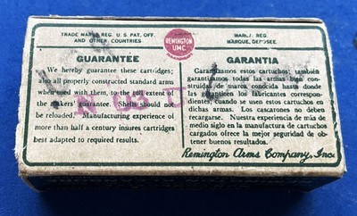 Vintage REMINGTON .25 STEVENS RF AMMO DOG BONE PARTIAL BOX 32 ROUNDS - Image 7 of 7