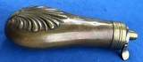 Antique ORIGINAL CIVIL WAR ERA SHELL DESIGN 4 1/2" CASED PISTOL or POCKET FLASK - Image 3 of 5