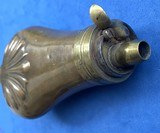 Antique ORIGINAL CIVIL WAR ERA SHELL DESIGN 4 1/2" CASED PISTOL or POCKET FLASK - Image 5 of 5