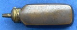Antique 1860s ERA ORIGINAL POCKET or CASED PISTOL POWDER FLASK 4 5/8" - 2 of 4