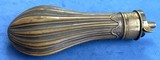 Antique ORIGINAL FLUTED DESIGN POCKET or CASED PISTOL POWDER FLASK 5 1/2" - 5 of 5
