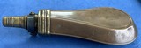 Antique CIVIL WAR ERA FLAT PANEL DESIGN POCKET POWDER FLASK 5 1/4" - Image 3 of 4
