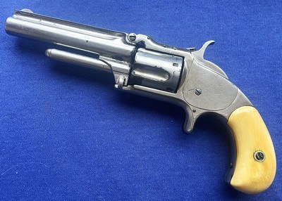 Antique SMITH & WESSON .32 RF 1 1/2 SECOND MODEL REVOLVER FACTORY IVORY GRIPS