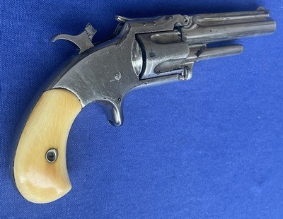 Antique SMITH & WESSON .32 RF 1 1/2 SECOND MODEL REVOLVER FACTORY IVORY GRIPS - Image 6 of 17