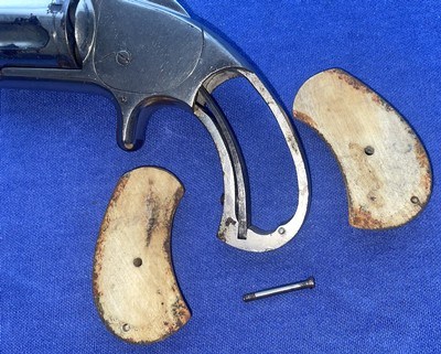 Antique SMITH & WESSON .32 RF 1 1/2 SECOND MODEL REVOLVER FACTORY IVORY GRIPS - Image 10 of 17