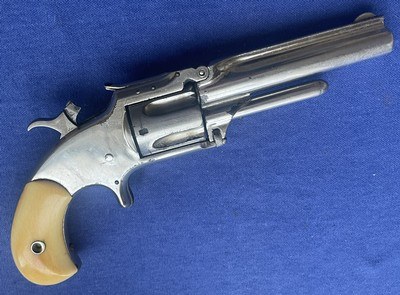 Antique SMITH & WESSON .32 RF 1 1/2 SECOND MODEL REVOLVER FACTORY IVORY GRIPS - Image 5 of 17