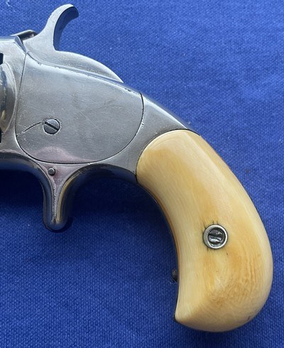 Antique SMITH & WESSON .32 RF 1 1/2 SECOND MODEL REVOLVER FACTORY IVORY GRIPS - Image 9 of 17