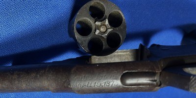 Antique OTIS SMITH PATENT 1873 .32 RF REVOLVER TO RESTORE or DISPLAY - Image 3 of 14