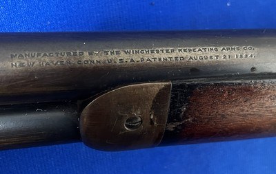 Vintage MODEL 1894 LEVER ACTION RIFLE .38-55 ROUND BBL. 1911 C&R NICE ORIGINAL - Image 9 of 15