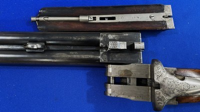 Vintage FRENCH ST. ETIENNE DOUBLE SxS 16 Ga. SHOTGUN C&R OK - Image 10 of 19
