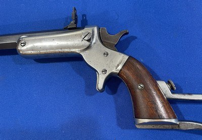 Antique STEVENS No. 34 HUNTER'S PET POCKET RIFLE & STOCK .38 RF - Image 3 of 20