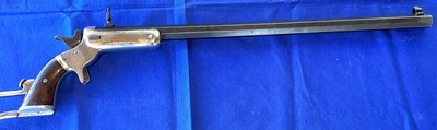 Antique STEVENS No. 34 HUNTER'S PET POCKET RIFLE & STOCK .38 RF - Image 5 of 20