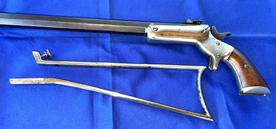 Antique STEVENS No. 34 HUNTER'S PET POCKET RIFLE & STOCK .38 RF - Image 13 of 20