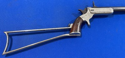 Antique STEVENS No. 34 HUNTER'S PET POCKET RIFLE & STOCK .38 RF - Image 4 of 20