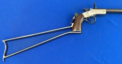Vintage .25 STEVENS POCKET RIFLE No. 40 NEW MODEL WITH STOCK & TANG SIGHT - Image 3 of 18