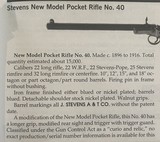 Vintage .25 STEVENS POCKET RIFLE No. 40 NEW MODEL WITH STOCK & TANG SIGHT - Image 2 of 18