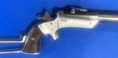 Antique STEVENS SECOND MODEL POCKET RIFLE & MATCHING STOCK .22 RF - Image 9 of 13