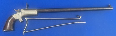 Antique STEVENS SECOND MODEL POCKET RIFLE & MATCHING STOCK .22 RF - Image 2 of 13
