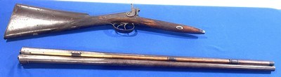 Antique CIVIL WAR ERA PERCUSSION DOUBLE SxS 10 Ga. SHOTGUN - Image 4 of 20