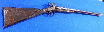 Antique CIVIL WAR ERA PERCUSSION DOUBLE SxS 10 Ga. SHOTGUN - Image 8 of 20