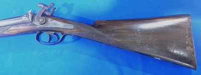 Antique CIVIL WAR ERA PERCUSSION DOUBLE SxS 10 Ga. SHOTGUN - Image 2 of 20