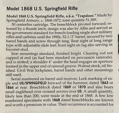 Antique 1868 SPRINGFIELD 50-70 TRAPDOOR RIFLE - Image 2 of 20