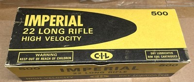 Vintage .22 LR AMMO MINT FULL BRICK 500 ROUNDS IMPERIAL CIL - Image 1 of 6
