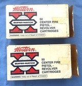 Vintage MATCH AMMO .38 S&W WESTERN 2 BOXES 100 ROUNDS - Image 2 of 6