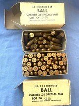 Vintage AMMO U.S. GOVERMENT REMINGTON .38 SPECIAL 2 BOXES - Image 2 of 4