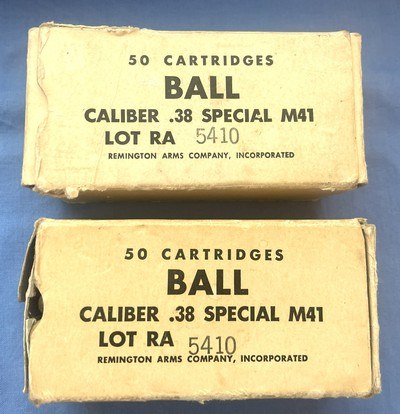 Vintage AMMO U.S. GOVERMENT REMINGTON .38 SPECIAL 2 BOXES - Image 1 of 4