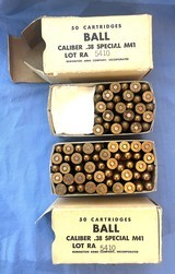 Vintage AMMO U.S. GOVERMENT REMINGTON .38 SPECIAL 2 BOXES - Image 3 of 4