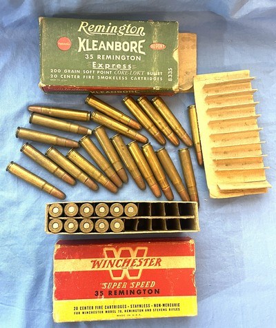 Vintage AMMO .35 REMINGTON 2 BOXES WINCHESTER & REMINGTON - Image 1 of 6