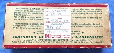 Vintage AMMO REMINGTON GREEN BOX .45-70 - Image 5 of 5