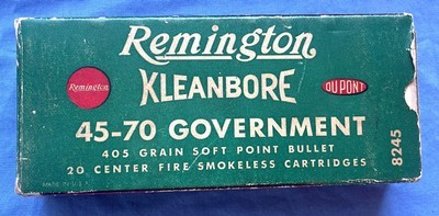 Vintage AMMO REMINGTON GREEN BOX .45-70 - Image 1 of 5