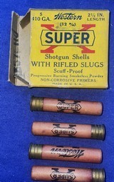 Vintage AMMO .410 SLUGS WESTERN SUPER X NICE BOX - Image 1 of 7